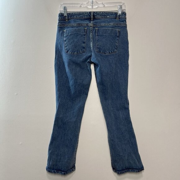 Alice + Olivia Floral Embroidered Ryley Crop Jeans Size 26 - Picture 5 of 10